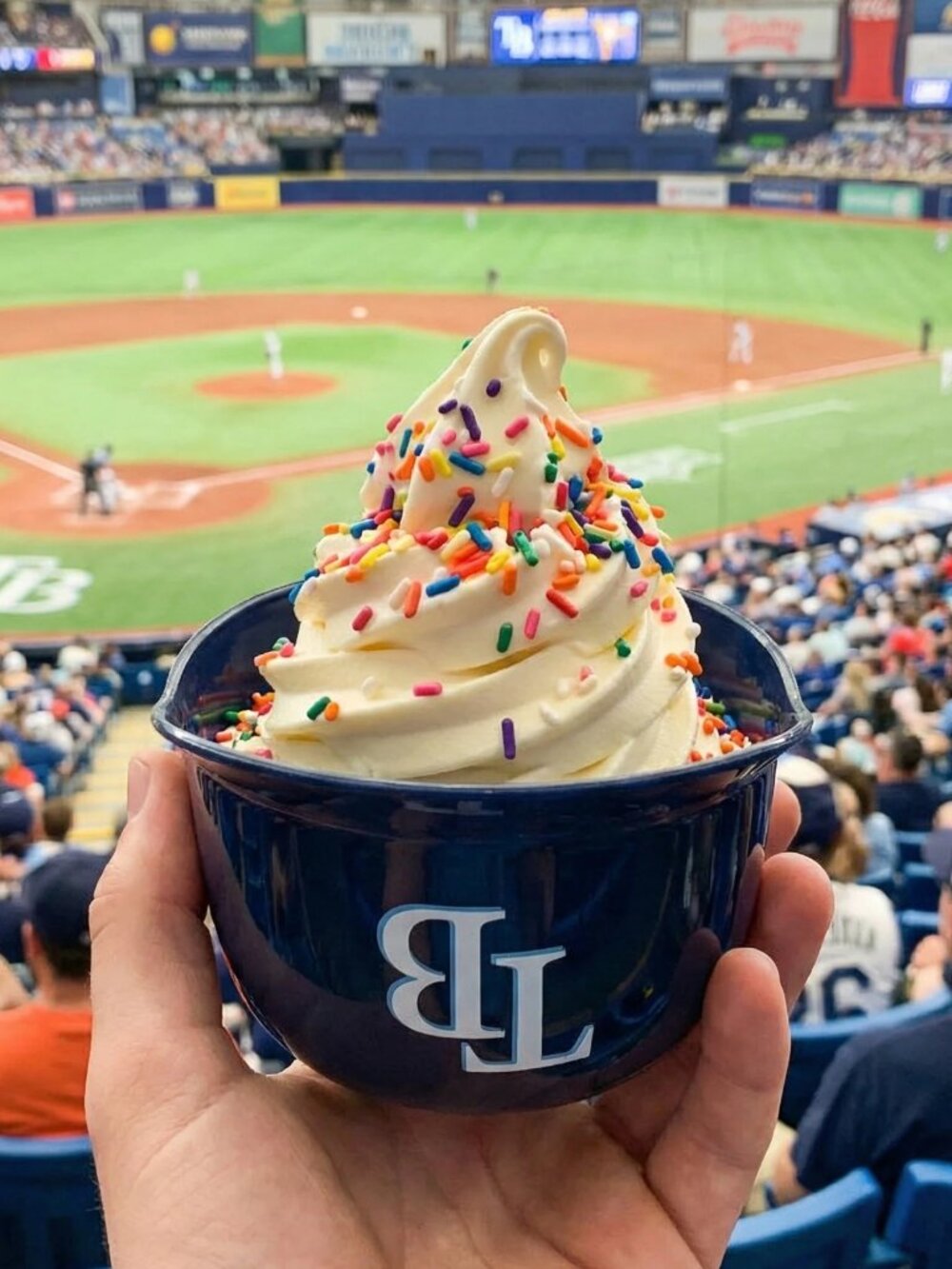 Tampa Bay Rays Mini Baseball Helmet 8oz Ice Cream Sundae Cup